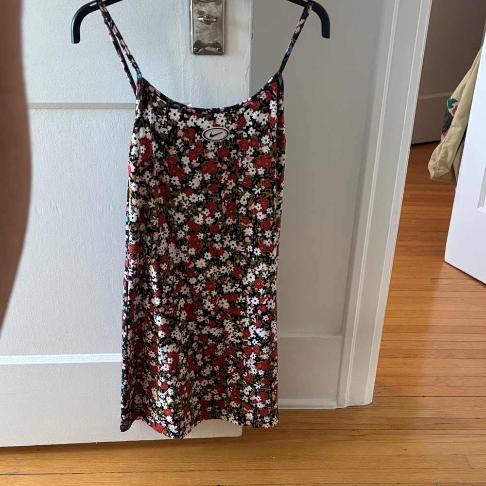 Nike Floral Print Dress - Red, White, Black